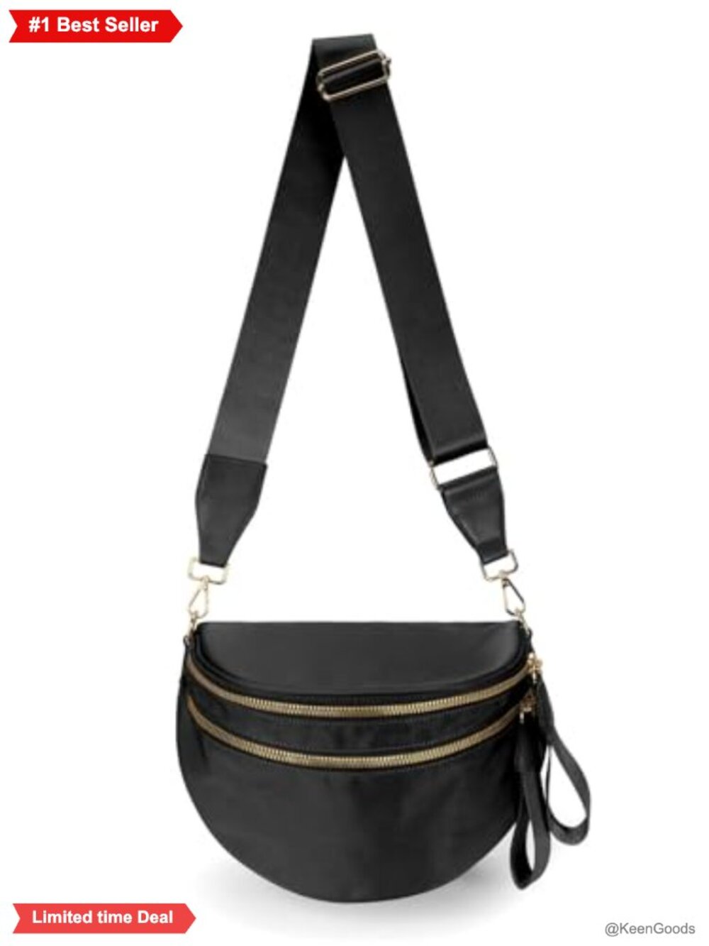 Water Resistant Nylon Crossbody Bum Bag Waist Pack Fanny Pack